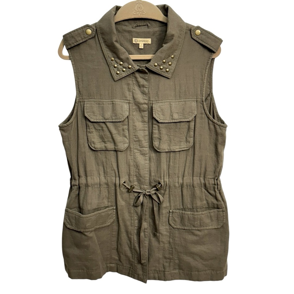 Democracy Green‎ Utility Vest with Adjustable Waist